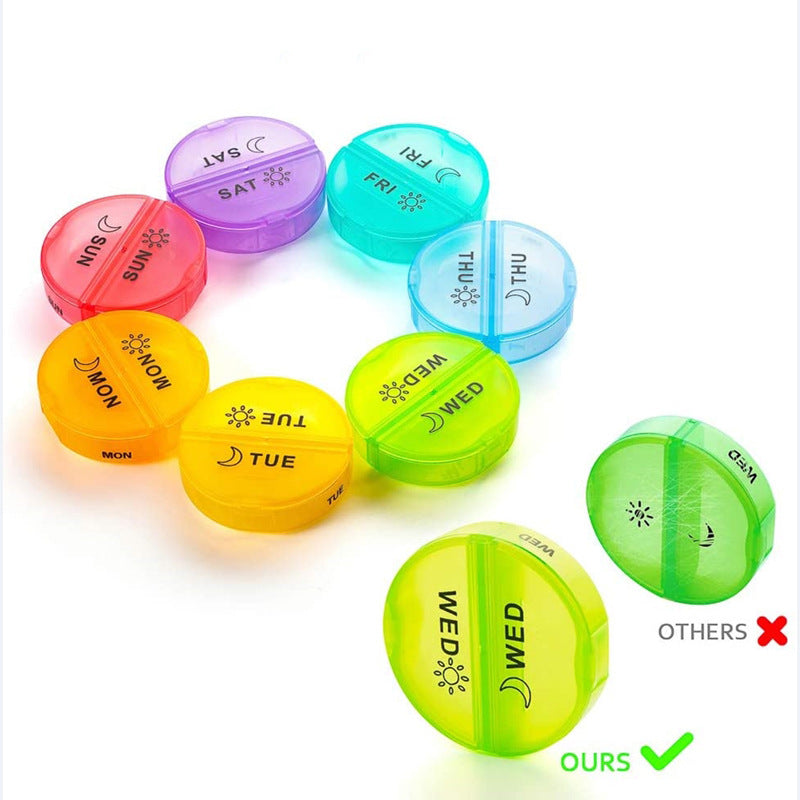 Waterproof Weekly Pill Container with Compartments