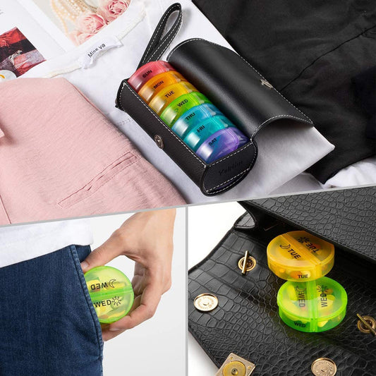 Waterproof Weekly Pill Container with Compartments